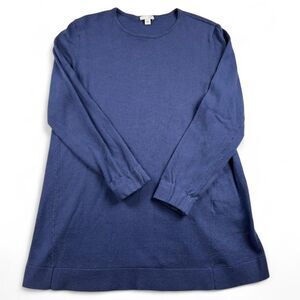 J.Jill Blue Long Sleeve Sweater Top Women’s Size M Knit Pullover